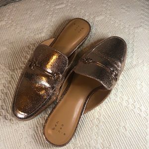 A New Day Metallic Gold Bar Loafer Mule